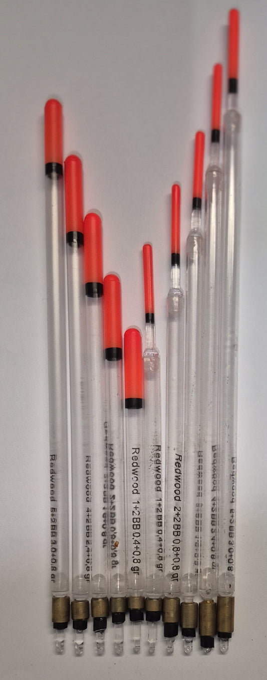 10 verschiedene Durchsichtige vorgebleite Posen (Waggler)